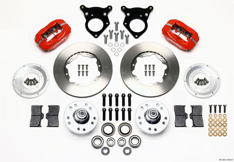 Wilwood Forged Dynalite Front Kit 11.00in Red 87-93 Mustang 5 Lug Wilwood