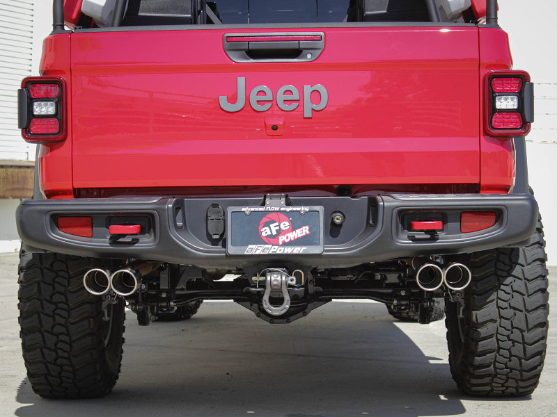 aFe Vulcan Series 3in-2-1/2in 304 SS Cat-Back 2020 Jeep Gladiator (JT) V6-3.6L w/ Polished Tips aFe