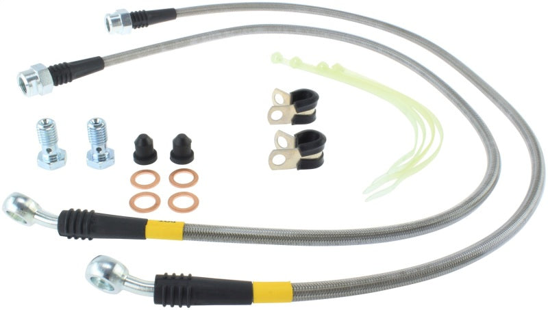 STOPTECH 02-05 AVALANCHE / 99-05 SILVERADO 1500 2WD/4WD STAINLESS STEEL FRONT BRAKE LINES, 950.66001 - eliteracefab.com