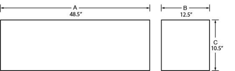 Tradesman Aluminum Flush Mount Truck Tool Box (48in.) - Black Tradesman