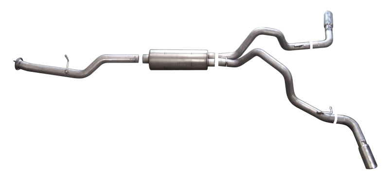 Gibson 15-19 GMC Sierra 2500 HD Base 6.0L 3.5in/3in Cat-Back Dual Extreme Exhaust - Stainless - eliteracefab.com