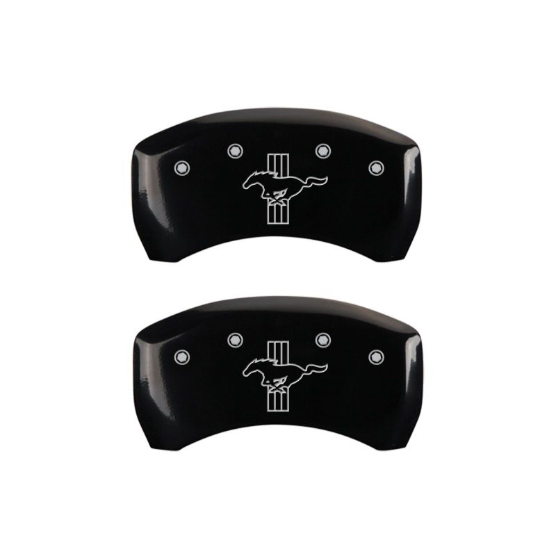 MGP Rear set 2 Caliper Covers Engraved Rear GT500 Shelby & Cobra Black finish silver ch - eliteracefab.com