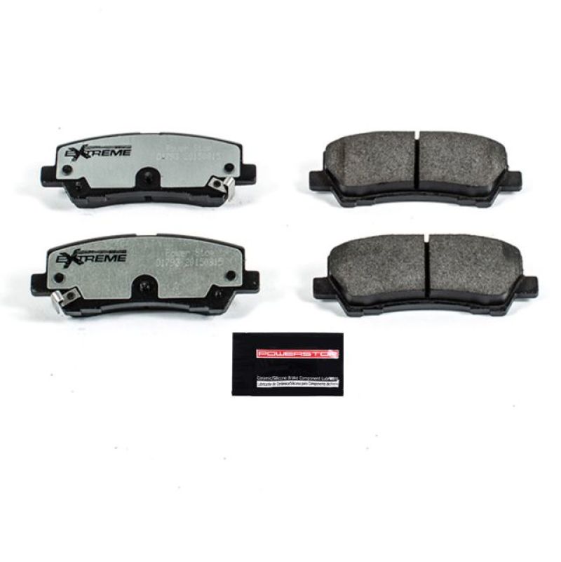 Power Stop 15-19 Ford Mustang Rear Z26 Extreme Street Brake Pads w/Hardware - eliteracefab.com