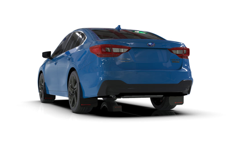 Rally Armor 20+ Subaru Legacy UR Black Mud Flap w/ White Logo - eliteracefab.com