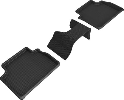 3D MAXpider 17-21 Alfa Romeo Giulia / Giulia Quadrifoglio Kagu 2nd Row Floormats - Black 3D MAXpider