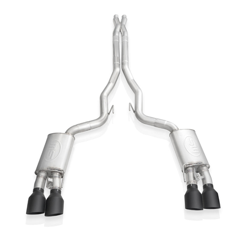 Stainless Works 2020 Ford GT500 Legend Catback X-Pipe Exhaust Factory Connect - Black Tips Stainless Works