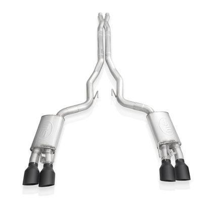 Stainless Works 2020 Ford GT500 Legend Catback X-Pipe Exhaust Factory Connect - Black Tips Stainless Works