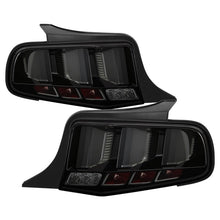 Load image into Gallery viewer, Spyder 10-12 Ford Mustang Light Bar Seq Turn Signal LED Tail Lights - Smoke ALT-YD-FM10-LED-SM - eliteracefab.com