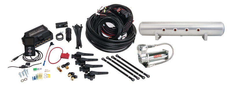 Air Lift Performance 3H (3/8 Air Line 5 Gal Raw Aluminum Tank VIAIR 444C Comp) - eliteracefab.com