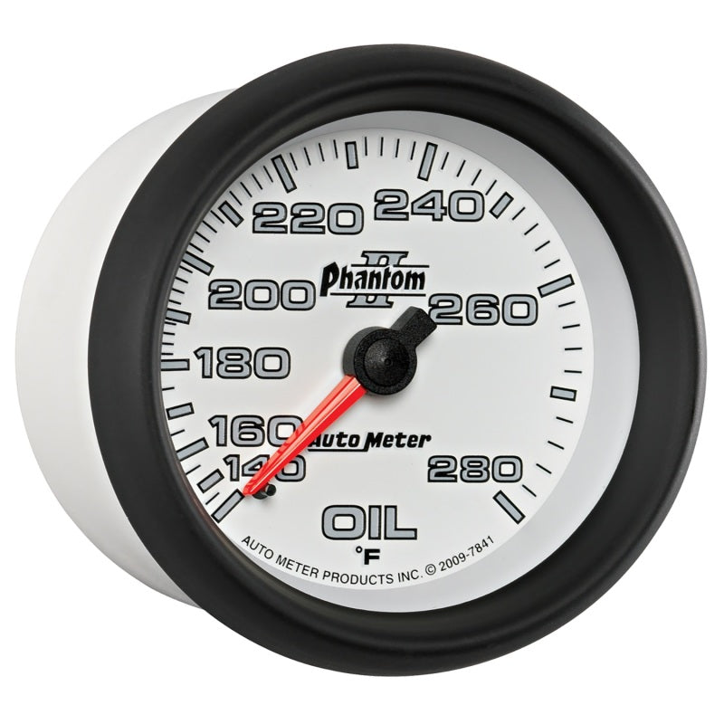 AutoMeter Gauge Oil Temp 2-5/8in. 140-280 Deg. F Mechanical Phantom II 7841