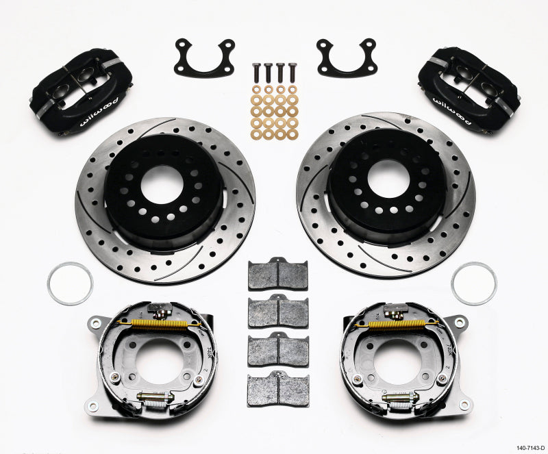 Wilwood Forged Dynalite P/S Park Brake Kit Drilled Small Ford 2.66in Offset Wilwood
