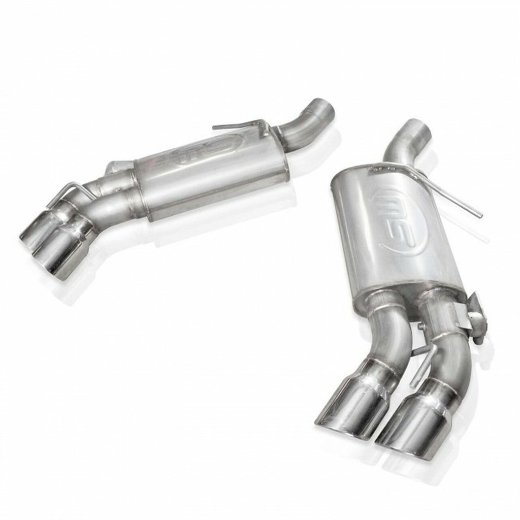 Stainlessworks Axleback Exhaust with Quad Tips (Includes NPP Valves) - 2016+ Chevy Camaro (6.2L V8) - CA16RVMKSFC - eliteracefab.com