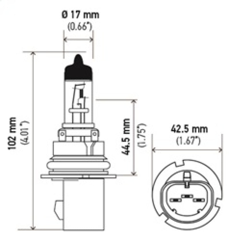 Hella Optilux XB White Halogen Bulbs HB5 9007 12V 100/80W (2 pack) - eliteracefab.com