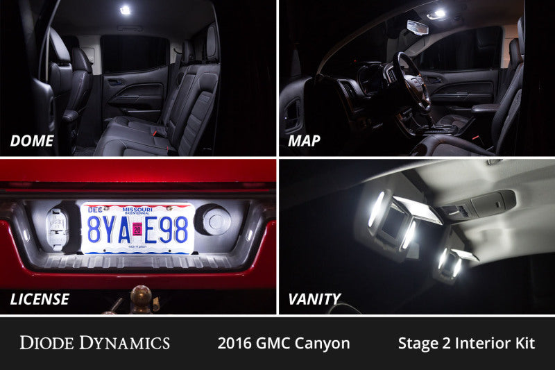 Diode Dynamics 15-22 GMC Canyon Interior LED Kit Cool White Stage 2 Diode Dynamics