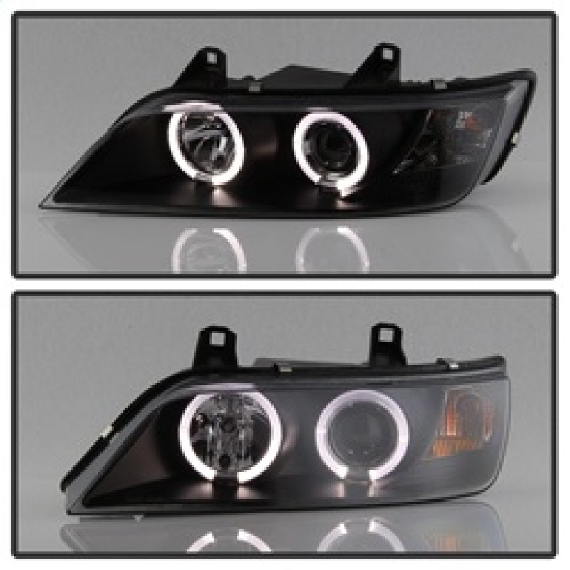 Spyder BMW Z3 96-02 Projector Headlights LED Halo Black High H1 Low H1 PRO-YD-BMWZ396-HL-BK - eliteracefab.com