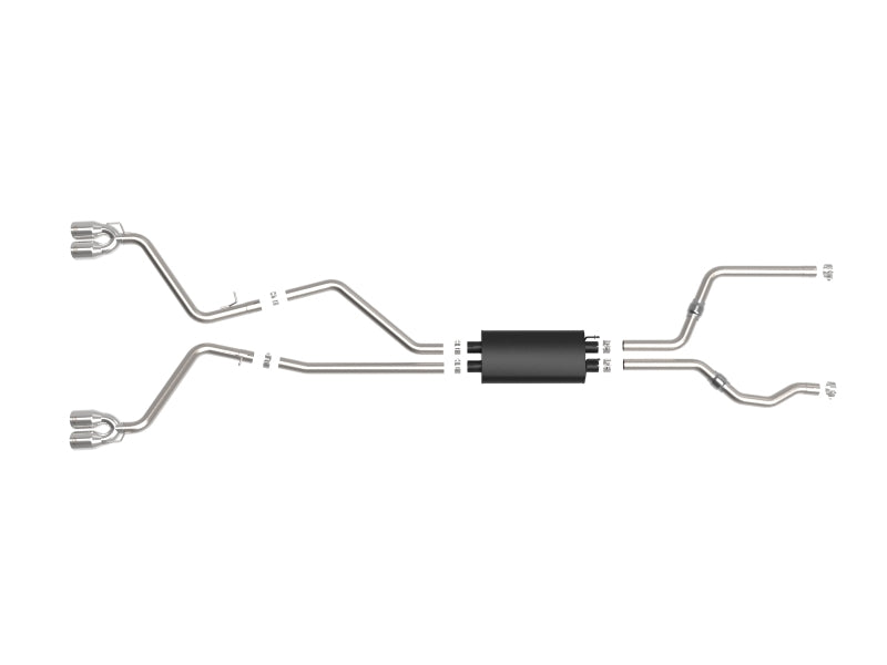 aFe MACH Force-Xp 2.5in. 304 SS C/B Exhaust 20-21 Ford Explorer V6-3.0L - Polished Tip aFe