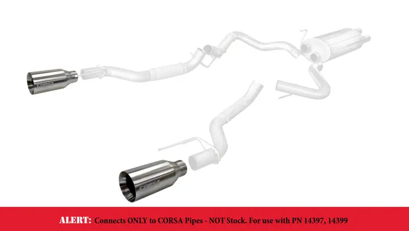 Corsa 2017 Ford F-150 Raptor 3in Inlet / 5in Outlet Satin Polished Tip Kit (For Corsa Exhaust Only) - eliteracefab.com