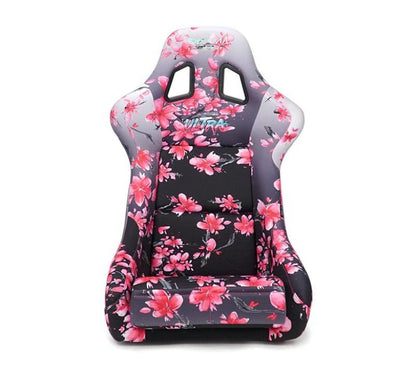 NRG FRP Bucket Seat PRISMA Japanese Cherry Blossom Edition W/ Pink Pearlized Back - Medium - FRP-303-SAKURA NRG