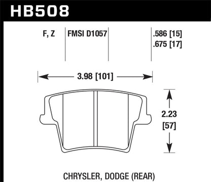 Hawk Performance HPS 5.0 Rear Brake Pads - HB508B.586 Hawk Performance
