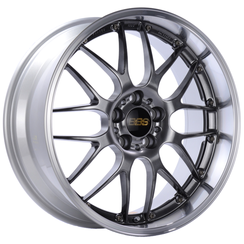 BBS RS-GT 18x9.5 5x112 ET32 Diamond Black Center Diamond Cut Lip Wheel -82mm PFS/Clip Required BBS