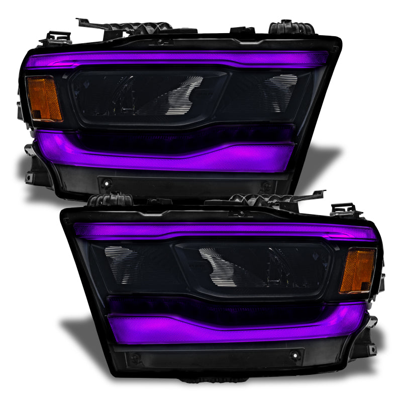 Oracle 19-21 Dodge RAM 1500 RGB+W Headlight DRL Upgrade Kit- Reflector LED Headlights - ColorSHIFT+W - eliteracefab.com