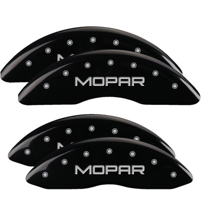 MGP 4 Caliper Covers Engraved Front & Rear MGP Black finish silver ch MGP