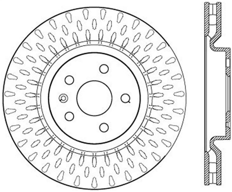 StopTech Power Slot 14-17 Chevrolet SS Front Right Slotted Rotor Stoptech