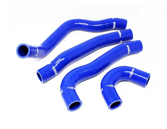Torque Solution 08-15 Mitsubishi Evolution X Silicone Radiator Hose Kit - Blue - eliteracefab.com