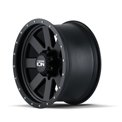 ION Type 134 18x10 / 5x127 BP / -19mm Offset / 83.82mm Hub Matte Gunmetal/Black Beadlock Wheel