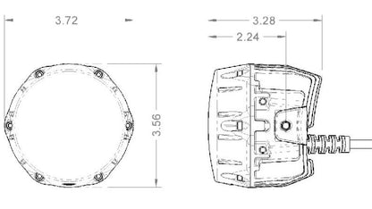 ARB Nacho 4in Offroad / SAE Combo Amber LED Light ARB