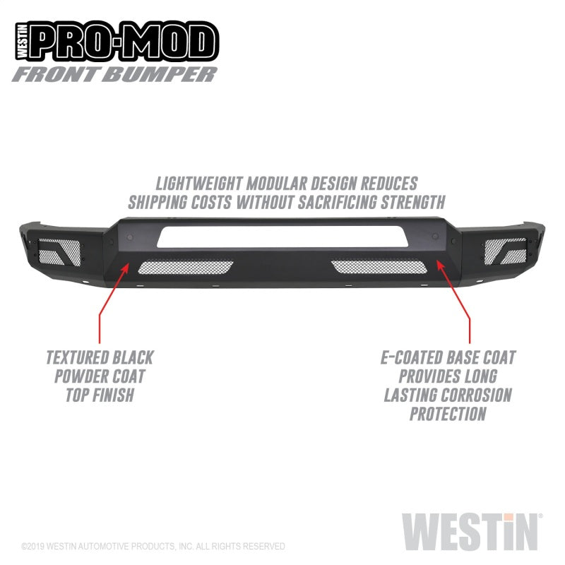 Westin 2019 Dodge Ram 1500 ( Excludes 1500 Classic & Rebel Models ) Pro-Mod Front Bumper - eliteracefab.com