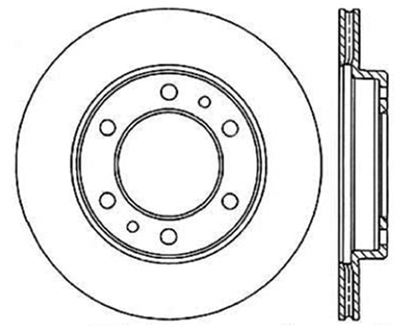 StopTech 81-89 Toyota Land Cruiser Slotted & Drilled Front Rotor Stoptech