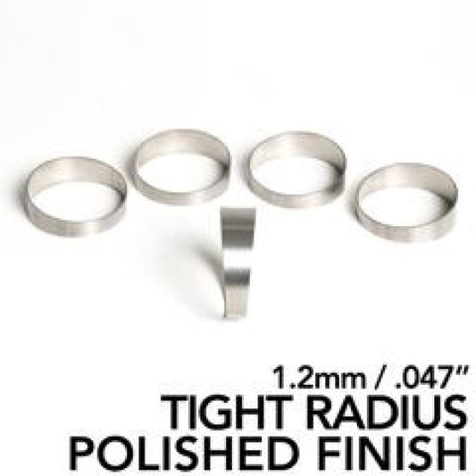 Ticon 3.0in 1.14D Tight Radius 1.2mm/.047in Wall Polished Titanium Pie Cuts 5pk