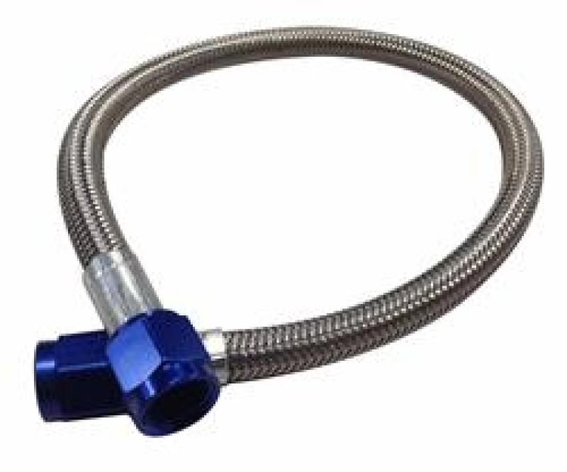 Fragola -4AN Hose Assembly Straight x Straight 36in Blue Nuts Nitrous Supply Line (3 Feet) - eliteracefab.com