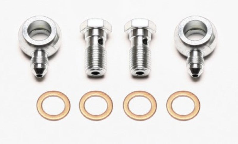 Wilwood Banjo Fitting Kit -3 male to 7/16 Banjo Bolts & Crush Washers (2 qty) Wilwood