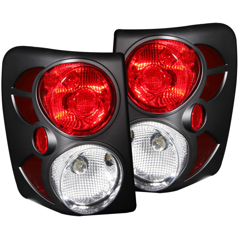 ANZO USA Jeep Grand Cherokee Taillights Black; 1999-2003 - eliteracefab.com