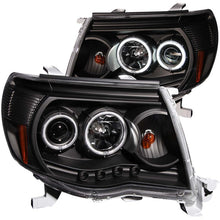 Load image into Gallery viewer, ANZO USA Toyota Tacoma Projector Headlights W/ Halo Black; 2005-2011 - eliteracefab.com