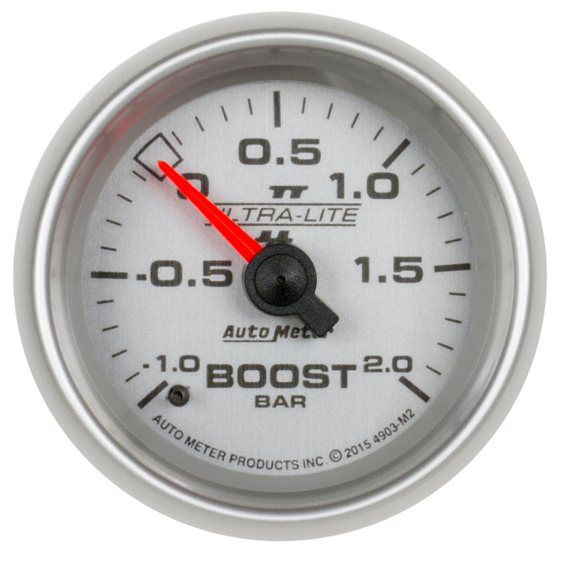 Autometer Ultra-Lite II Gauge Vac/Boost 2 1/16in -1 - +2 Bar Mechanical Ultra-Lite II 4903-M2