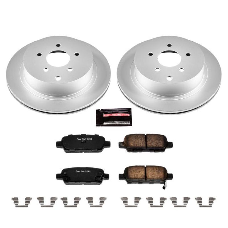 Power Stop 03-12 Infiniti FX35 Rear Z17 Evolution Geomet Coated Brake Kit - eliteracefab.com