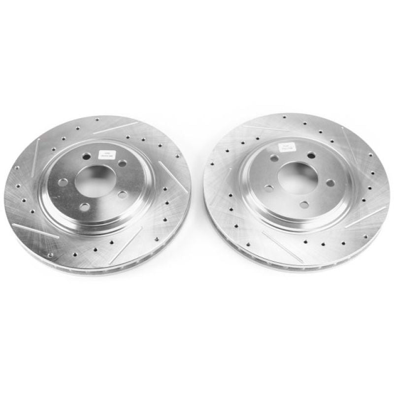 Power Stop 94-01 Ford Mustang Front Evolution Drilled & Slotted Rotors - Pair - eliteracefab.com