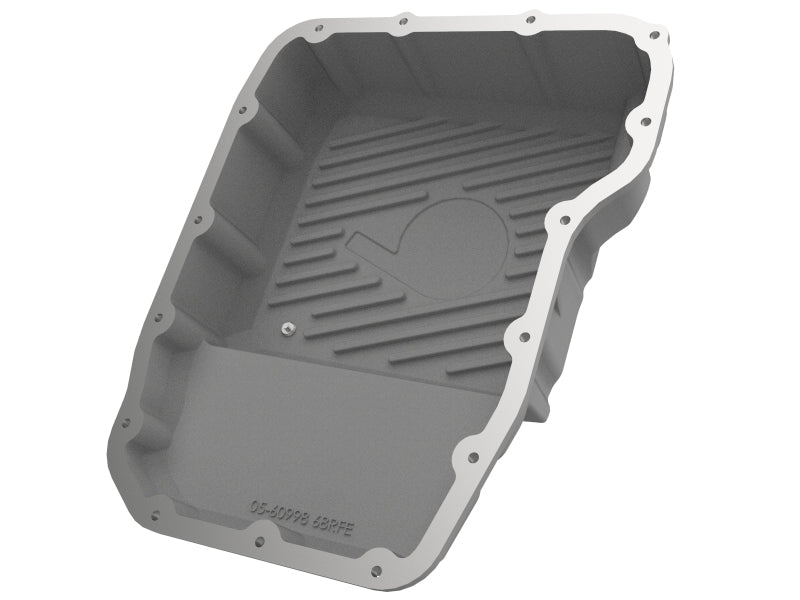 aFe Power Street Series Transmission Pan Raw w/ Machined Fins for 2013-2023 RAM 2500/3500 6.7L (68RFE) - 46-71160A