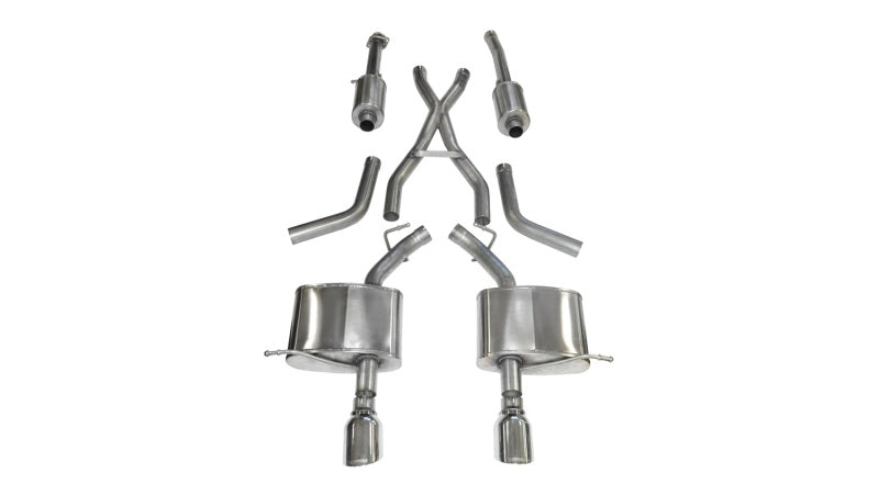 Corsa 11-14 Dodge Durango 5.7L V8 Polished Sport Dual Rear Cat-Back Exhaust - eliteracefab.com