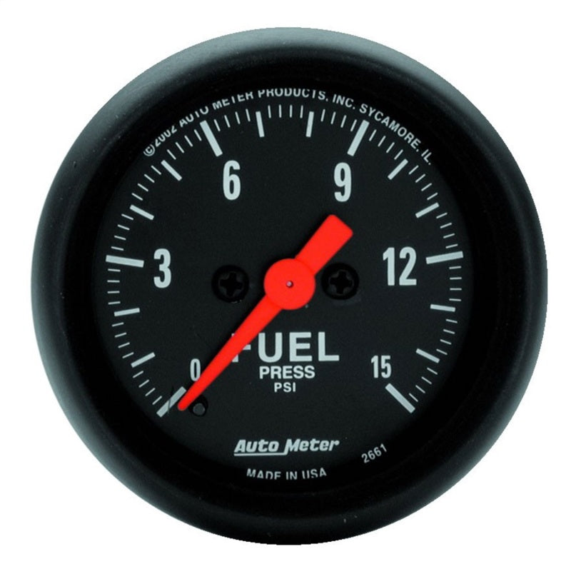 Autometer 2 1/16in 0-15 PSI Fuel Pressure Gauge Digital Stepper Motor Z Series 2661
