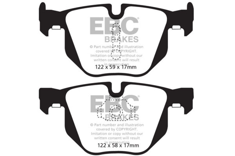 EBC 10-14 BMW X5 3.0 Turbo (35) Redstuff Rear Brake Pads - eliteracefab.com