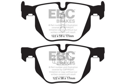 EBC 10-14 BMW X5 3.0 Turbo (35) Yellowstuff Rear Brake Pads - eliteracefab.com