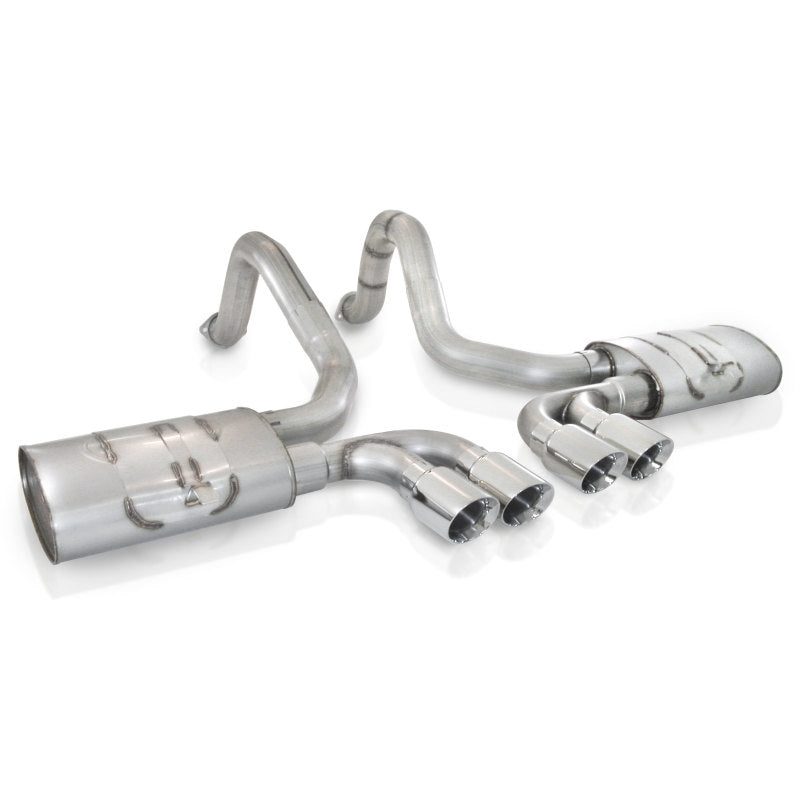 Stainless Works 1997-04 Corvette C5 3in Axleback Quad 3-1/2in Slash-Cut Tips Stainless Works