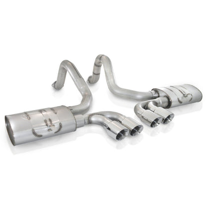 Stainless Works 1997-04 Corvette C5 3in Axleback Quad 3-1/2in Slash-Cut Tips Stainless Works