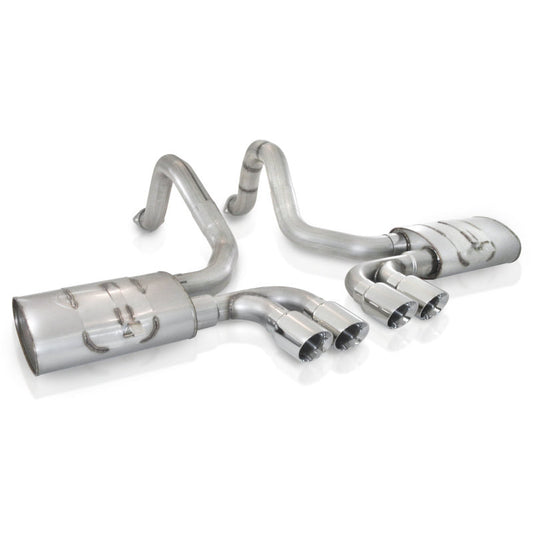Stainless Works 1997-04 Corvette C5 3in Axleback Quad 3-1/2in Slash-Cut Tips Stainless Works