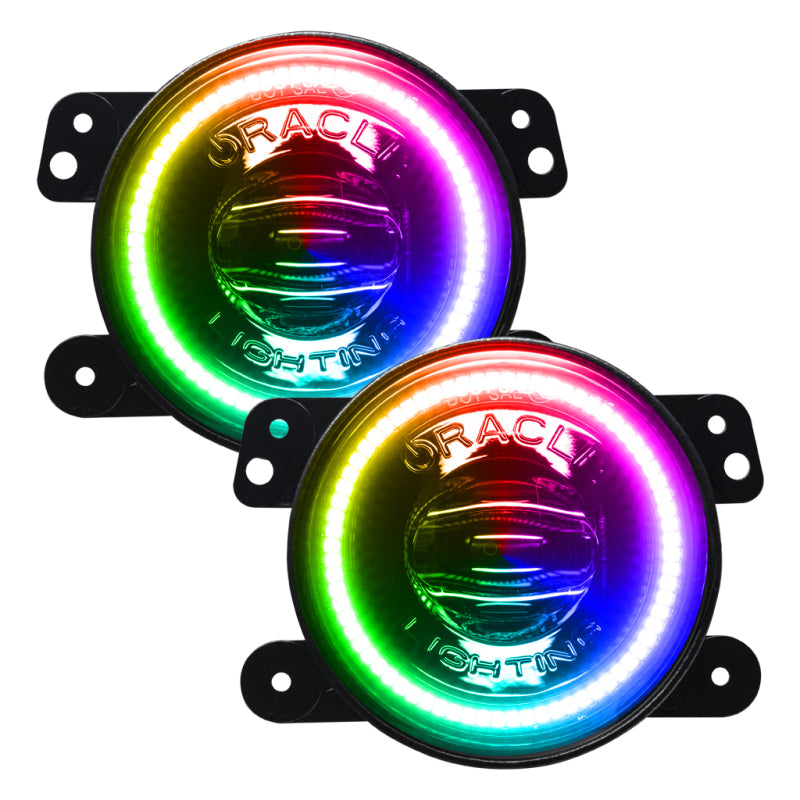 Oracle Jeep Wrangler JK/JL/JT High Performance W LED Fog Lights - ColorSHIFT - Dynamic - eliteracefab.com