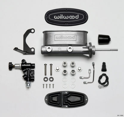 Wilwood HV Tandem M/C Kit w L/H Bracket & Prop Valve - 15/16in Bore-W/Pushrod Wilwood